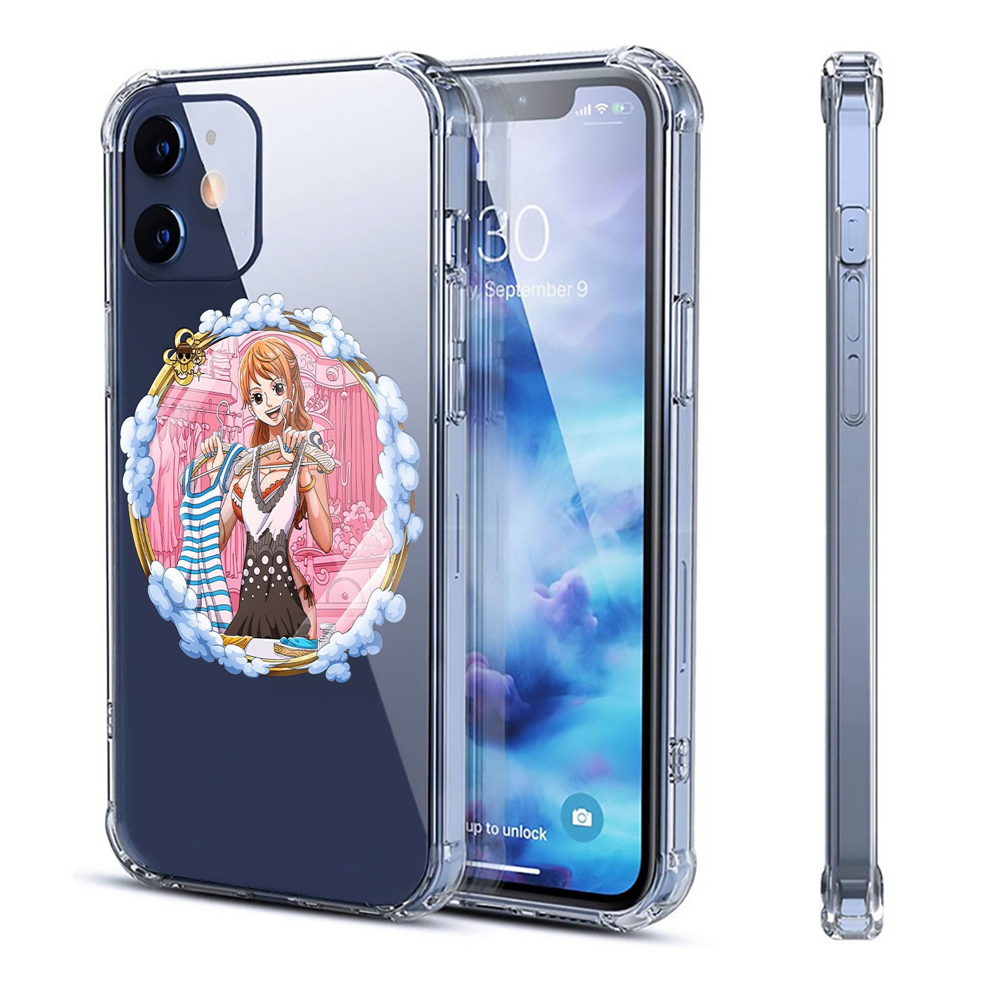 （画像用） ワンピース ナミ ONE PIECE Nami 【iPhone 12シリーズ対応】透明スマホケース（クリアソフトケース）